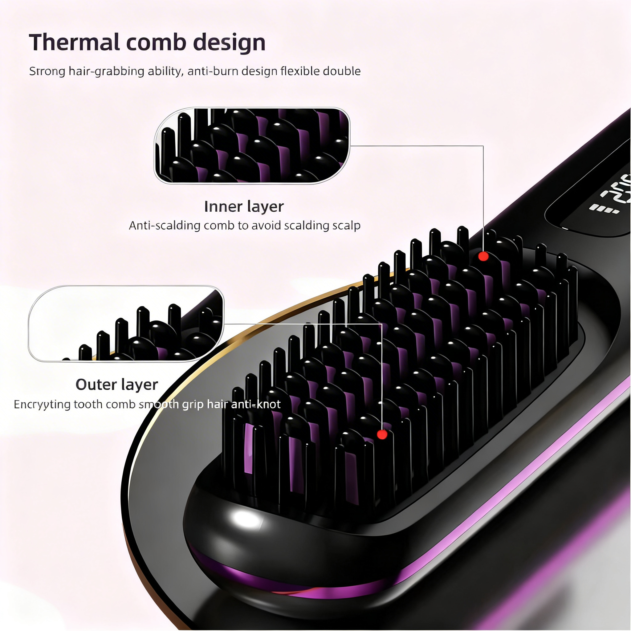 Velisse Mini Cordless Straightening Brush – Slim