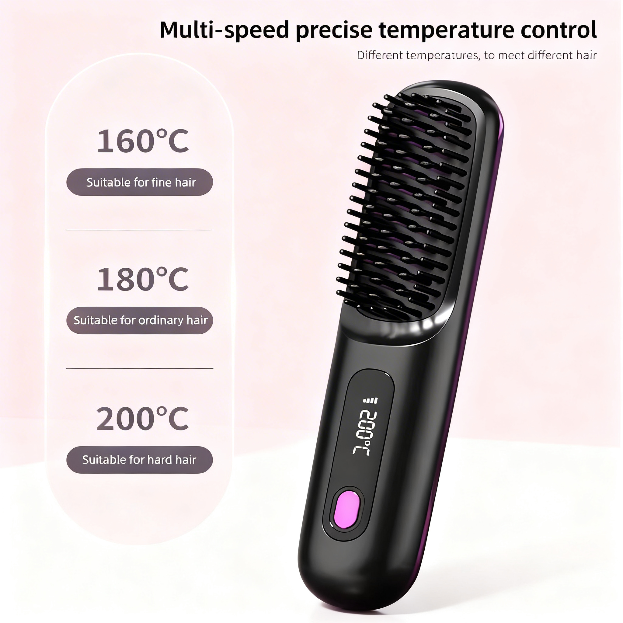 Velisse Mini Cordless Straightening Brush – Slim