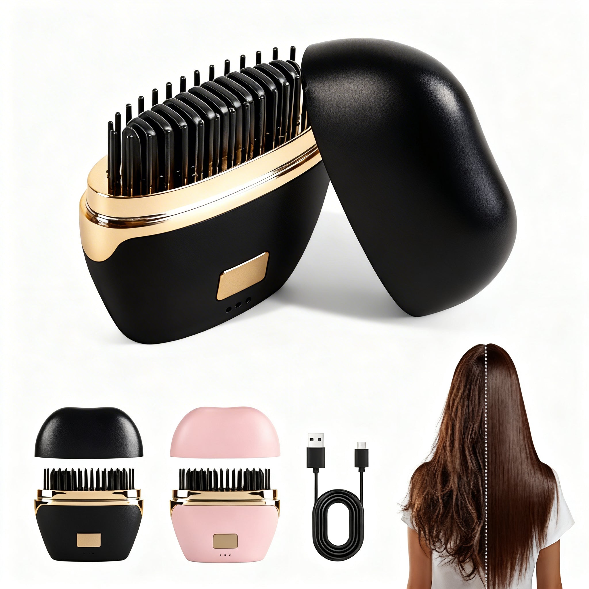 Velisse Mini Cordless Straightening Brush – Round